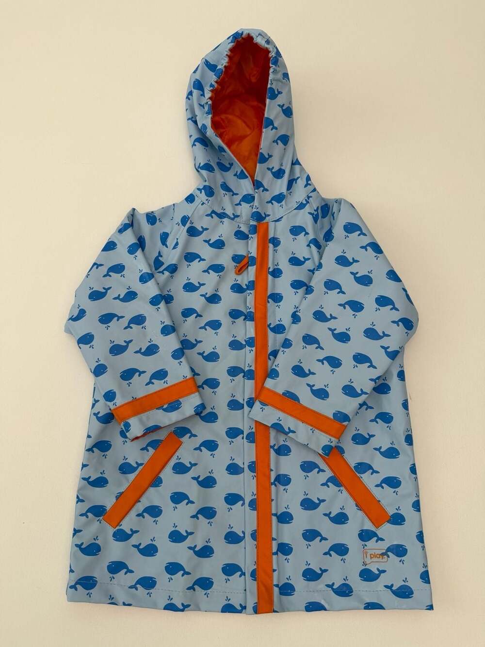 i play. PVC Free Blue Whale Print Toddler Raincoat Jacket 18-24 Months